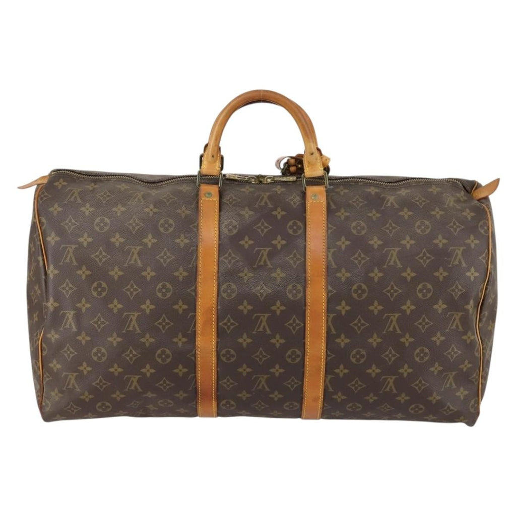 Louis Vuitton Keepall Bag Monogram Canvas Brown Canvas Travel Bag Bag (Pre-Owned)