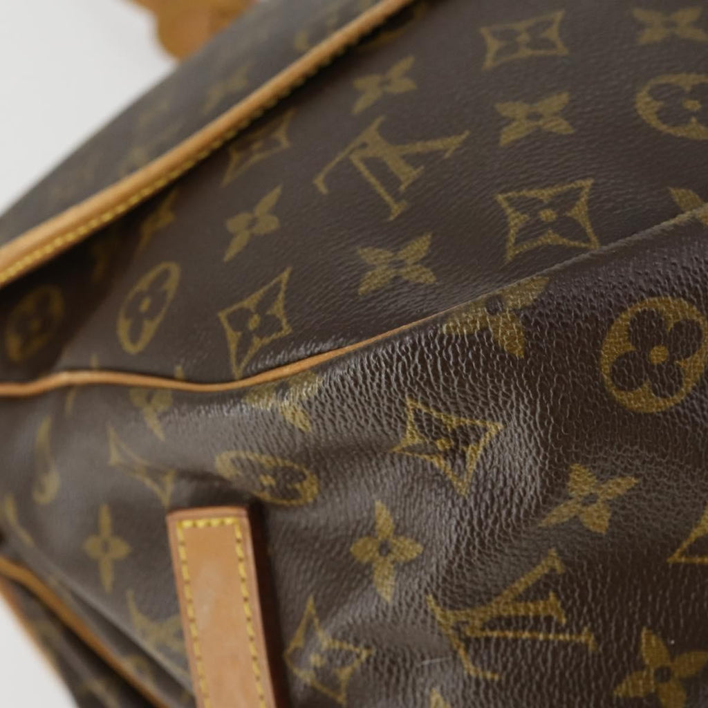 Louis Vuitton Saumur Handbag Monogram Canvas Brown Canvas Shoulder Bag Bag (Pre-Owned)