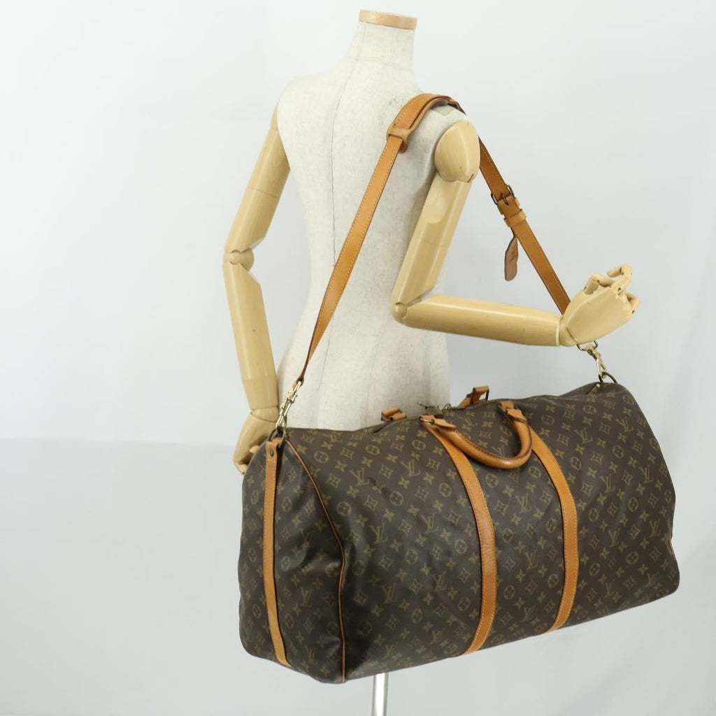 Louis Vuitton Keepall Bandouliere Bag Monogram Canvas Brown Canvas Travel Bag Bag (Pre-Owned)