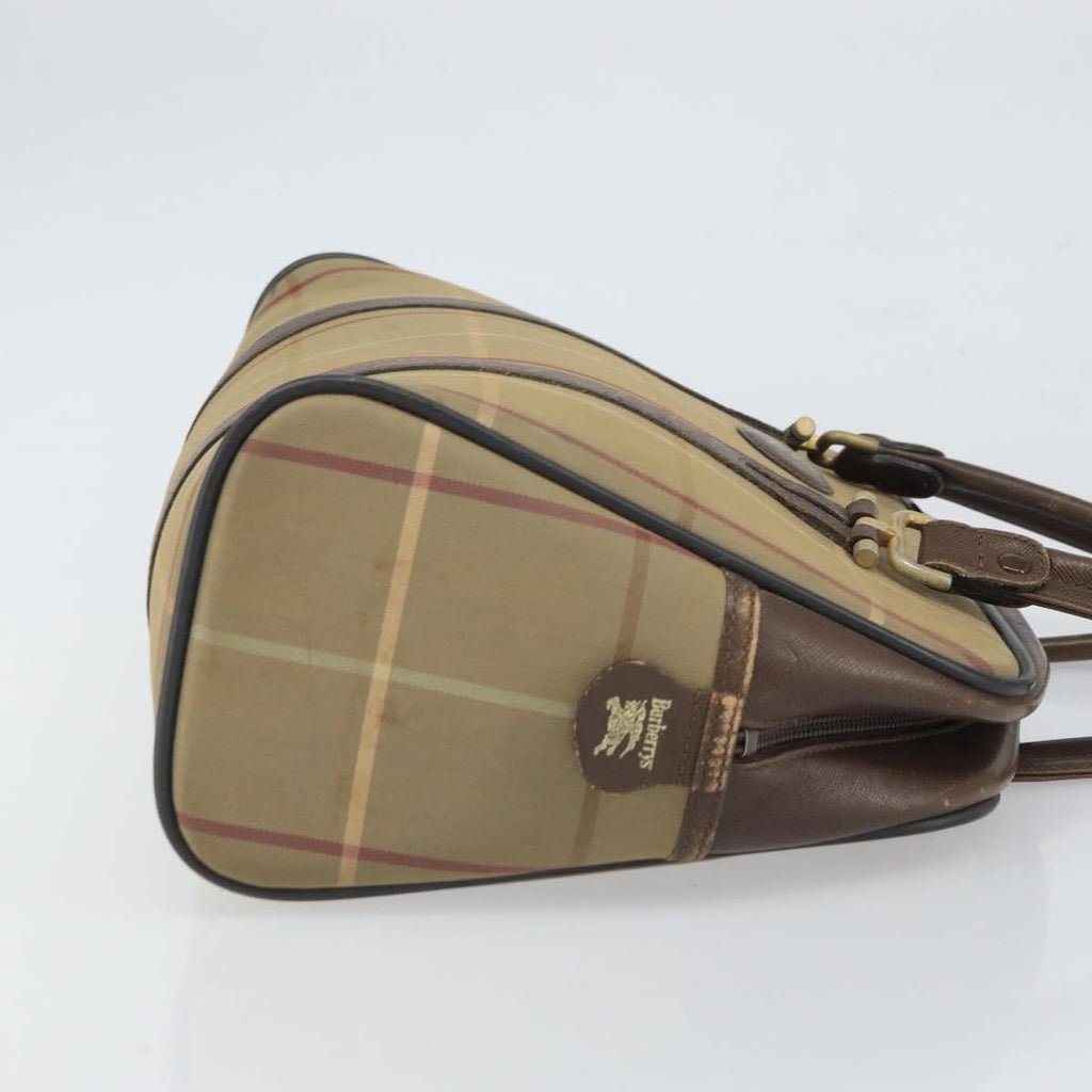 Burberry Nova Handbag Canvas Beige Canvas Handbag (Pre-Owned)