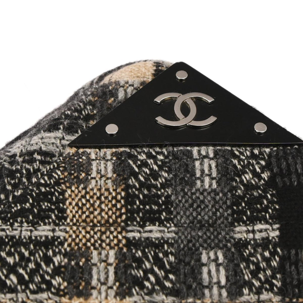 Chanel Cc Tab Flap Shoulder Bag Tweed Black Tweed Shoulder Bag Bag (Pre-Owned)