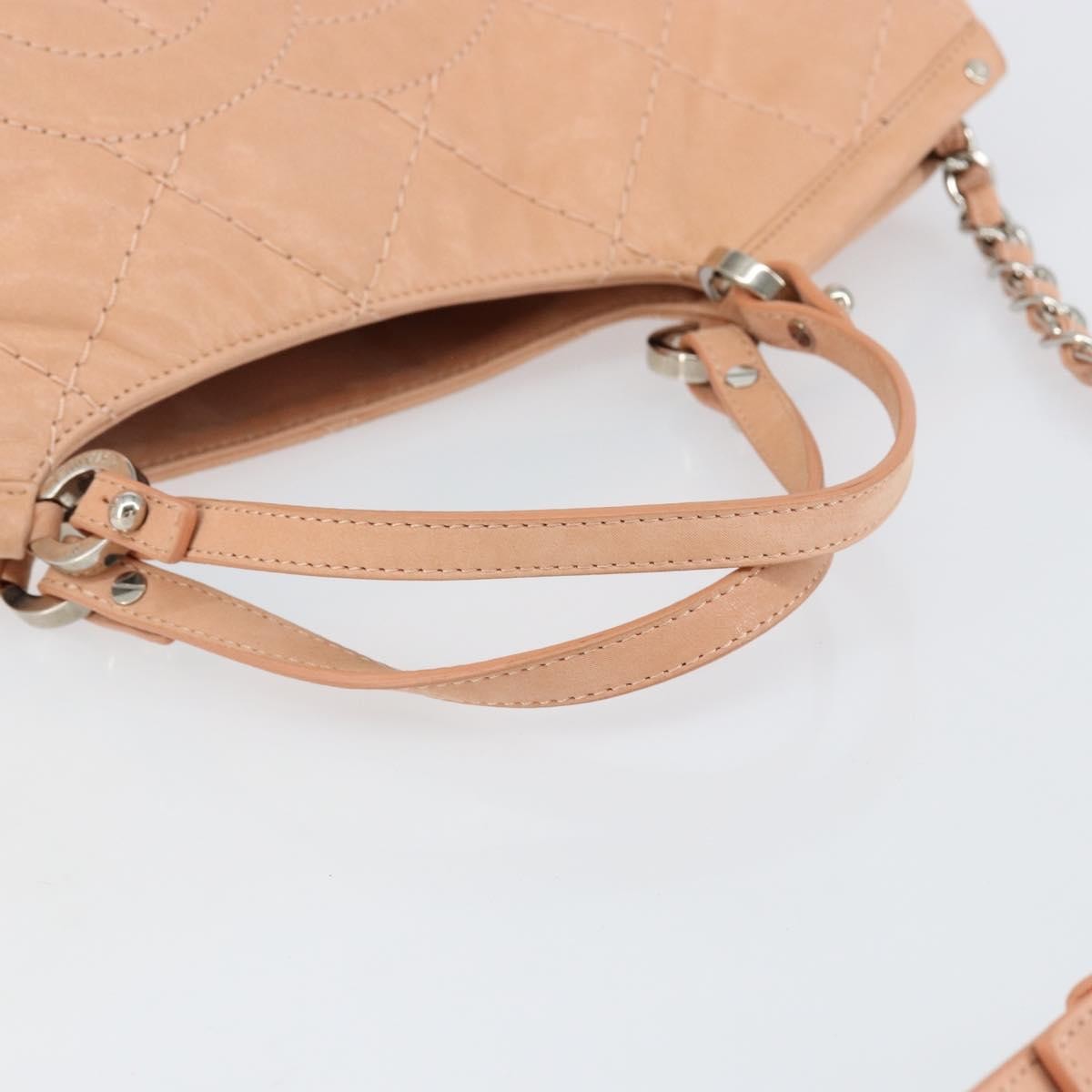 Chanel Cc Sea Hit Tote Quilted Iridescent Calfskin Pink Leather Shoulder Bag Bag (Pre-Owned)