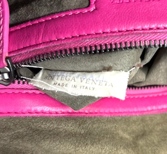 Bottega Veneta Nodini Crossbody Bag Intrecciato Nappa Pink Leather Shoulder Bag Bag (Pre-Owned)