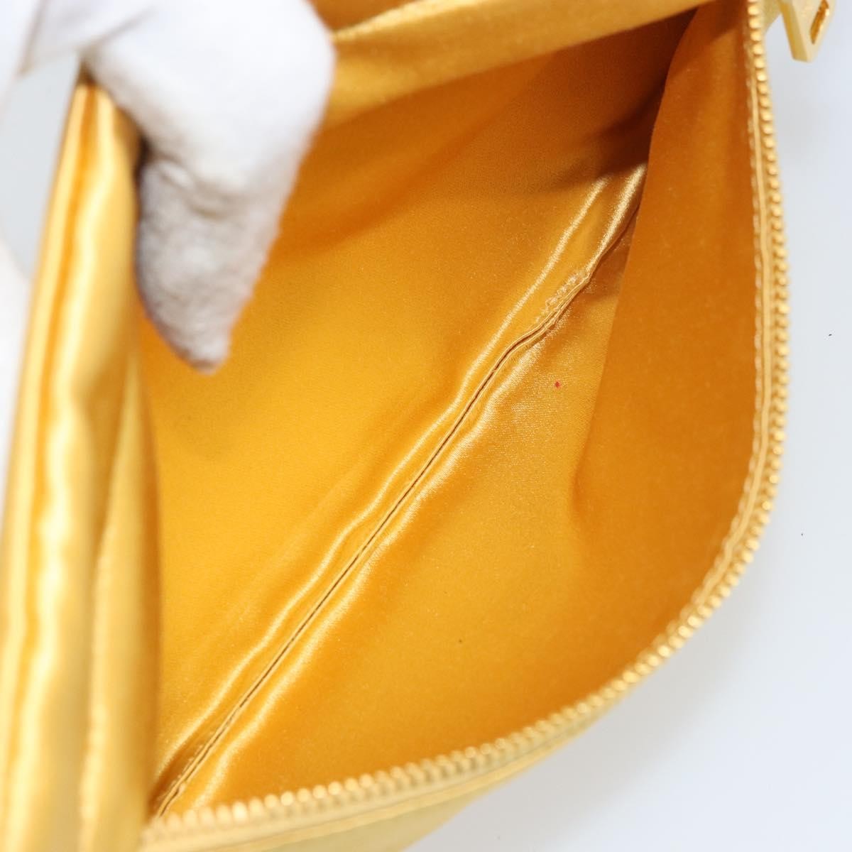 Prada Clutch Satin Gold Satin Clutche & Pouche Bag (Pre-Owned)