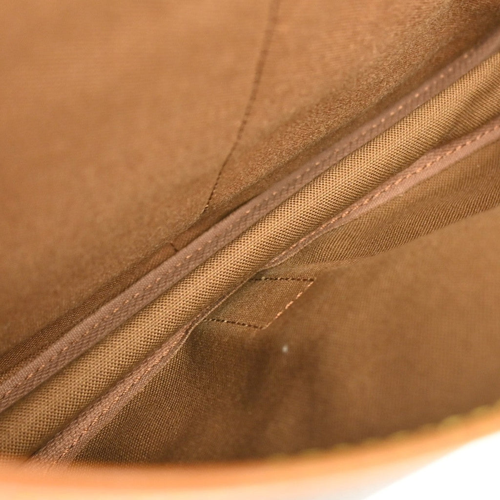 Louis Vuitton Saumur Handbag Monogram Canvas Brown Canvas Shoulder Bag Bag (Pre-Owned)