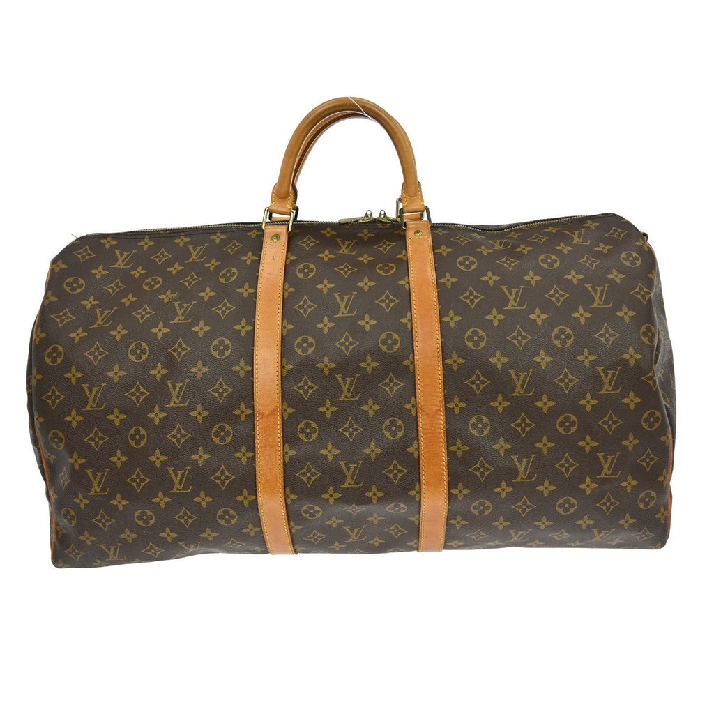 Louis Vuitton Keepall Bag Monogram Canvas Brown Canvas Travel Bag Bag (Pre-Owned)