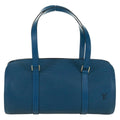 Louis Vuitton Soufflot Handbag Epi Leather Blue Leather Shoulder Bag Bag (Pre-Owned)