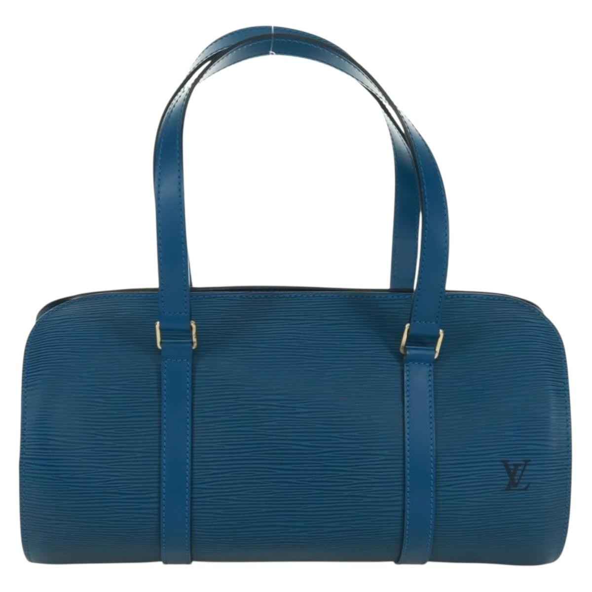 Louis Vuitton Soufflot Handbag Epi Leather Blue Leather Shoulder Bag Bag (Pre-Owned)