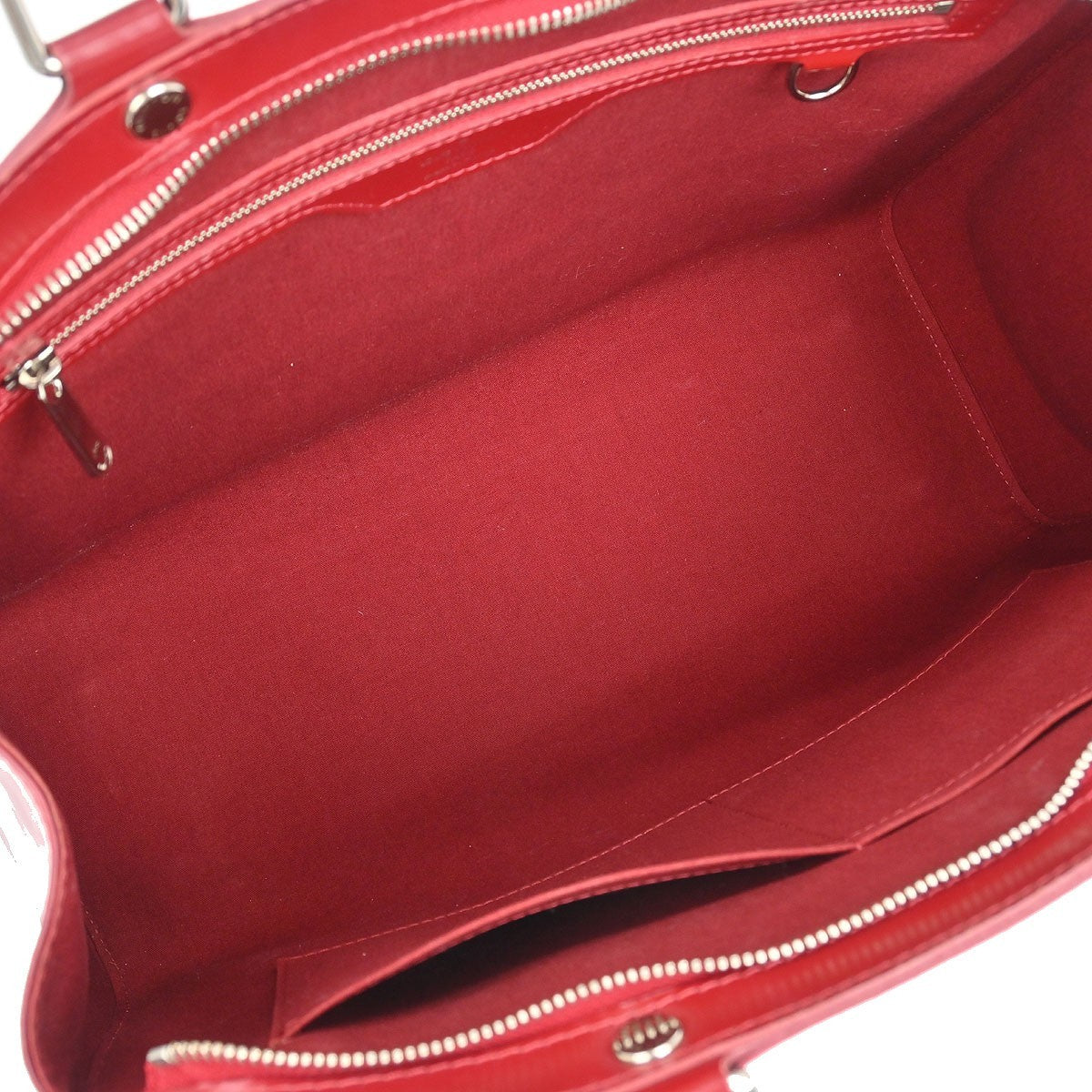 Louis Vuitton Brea Handbag Epi Leather Red Leather Tote Bag Bag (Pre-Owned)