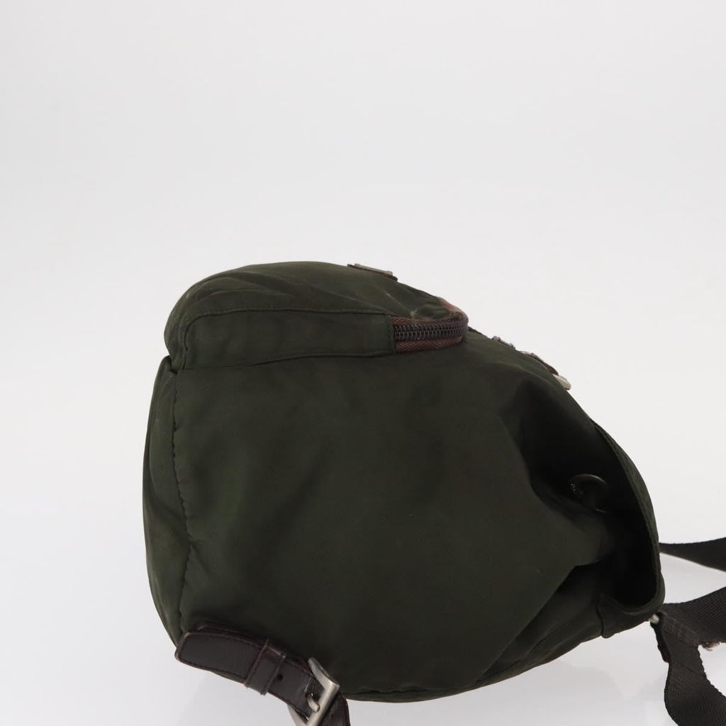 Prada Front Pocket Backpack Tessuto Khaki Nylon Backpack Bag (Pre-Owned)