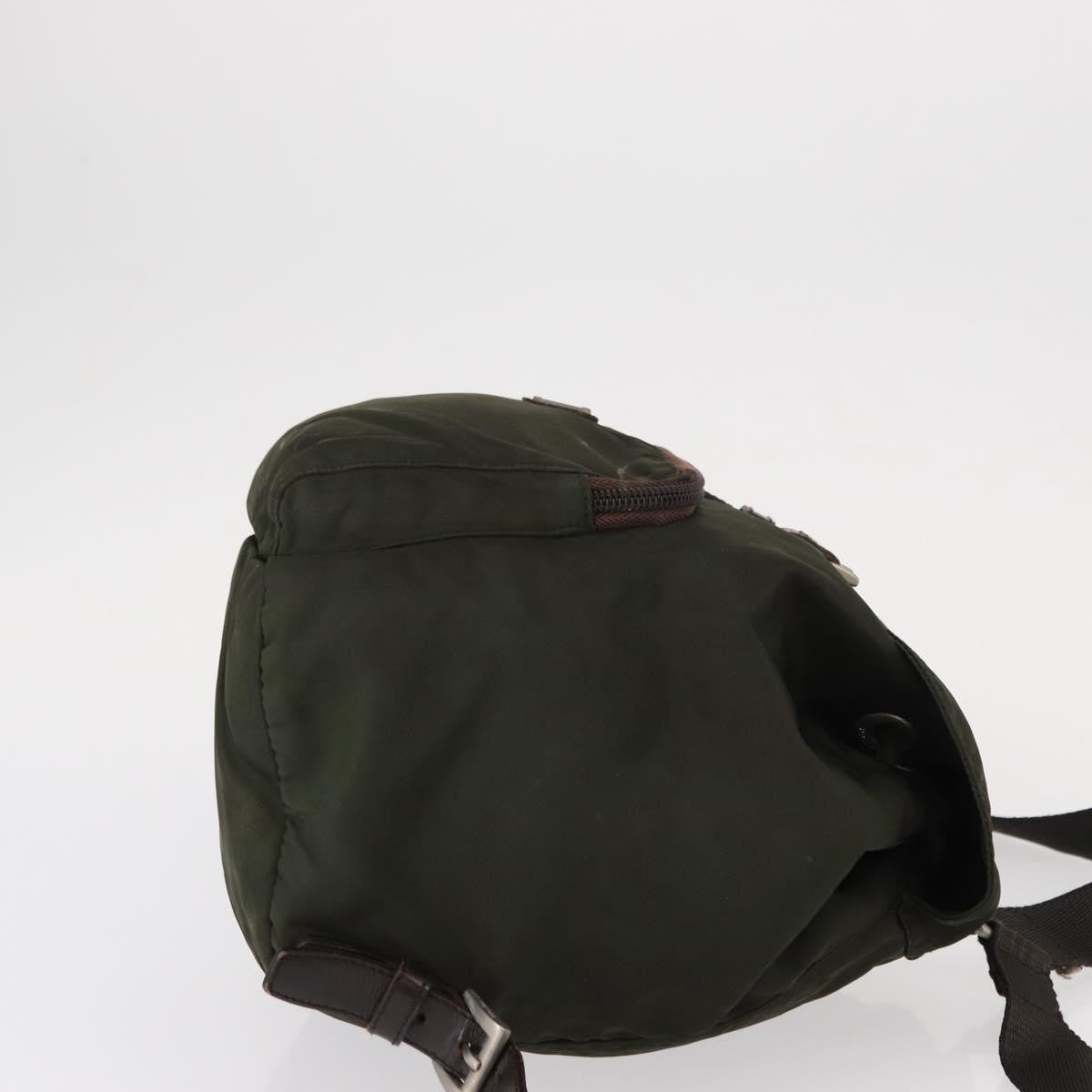 Prada Front Pocket Backpack Tessuto Khaki Nylon Backpack Bag (Pre-Owned)