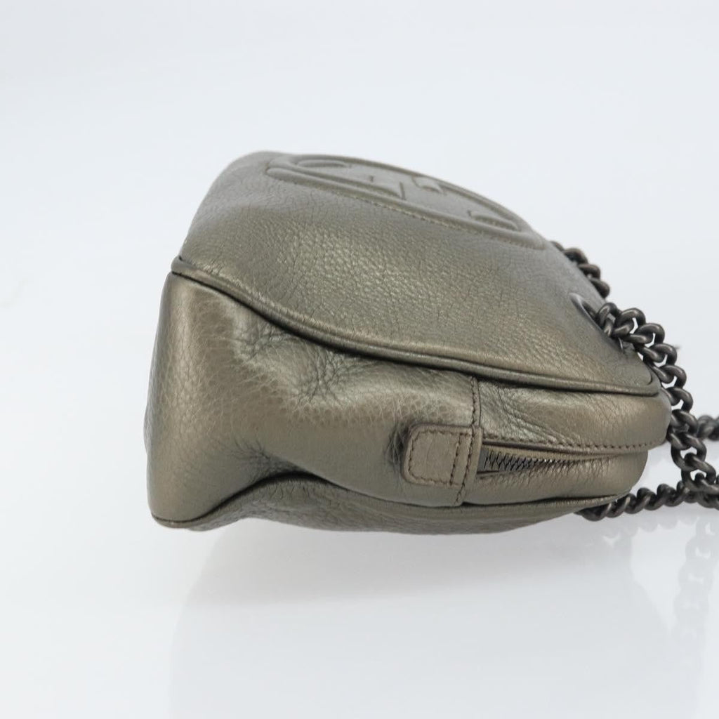 Gucci Soho Chain Zip Shoulder Bag Leather Gold Leather Shoulder Bag Bag (Pre-Owned)