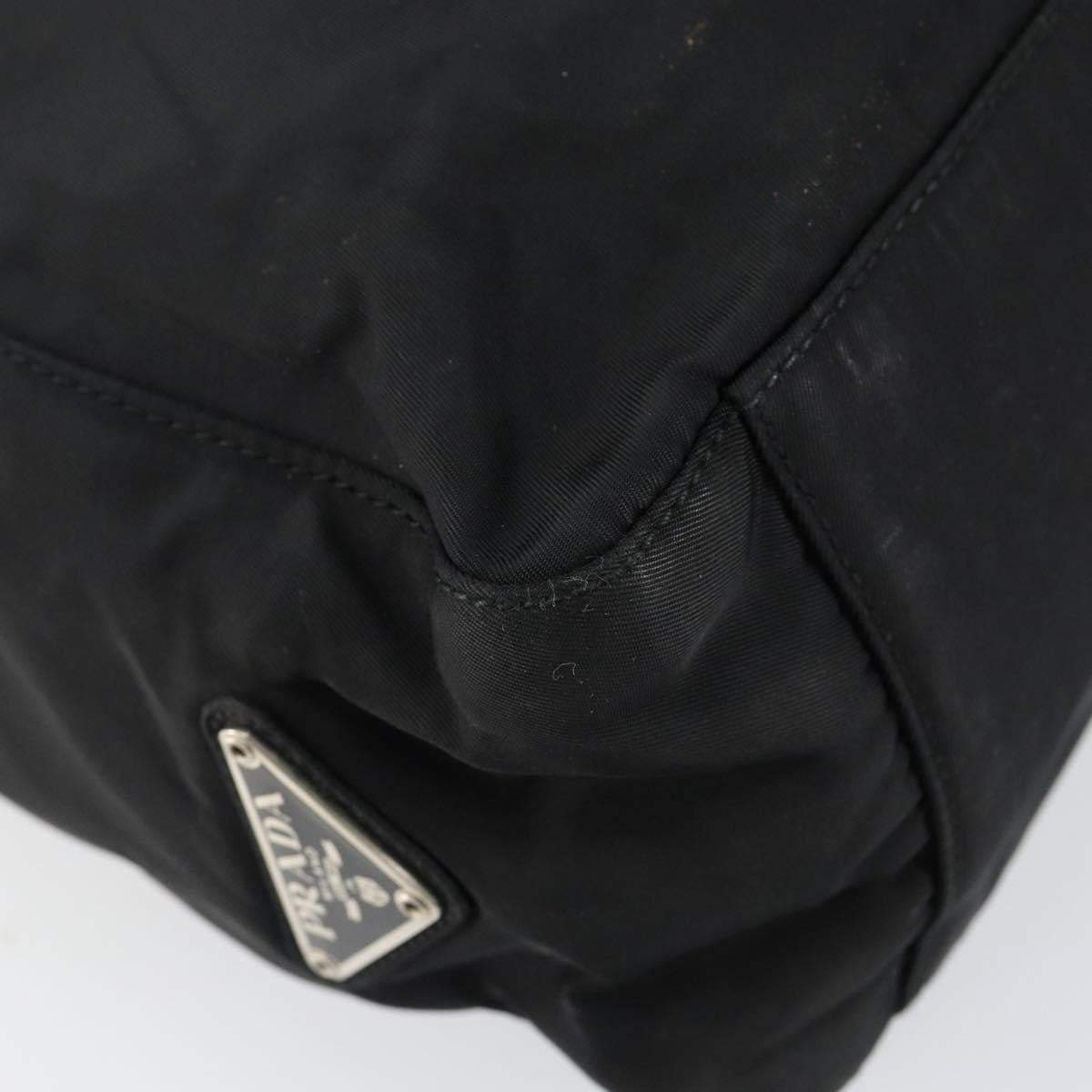 Prada Vintage Tote Tessuto Black Nylon Tote Bag Bag (Pre-Owned)