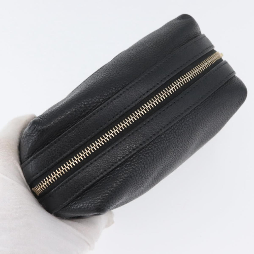 Gucci Soho Toiletry Pouch Leather Black Leather Clutche & Pouche Bag (Pre-Owned)