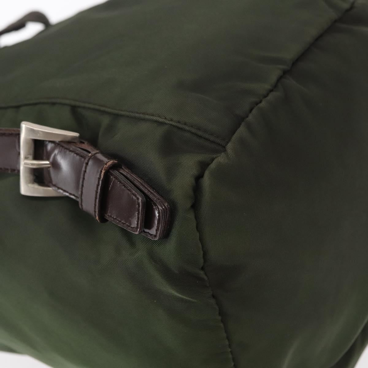 Prada Front Pocket Backpack Tessuto Khaki Nylon Backpack Bag (Pre-Owned)