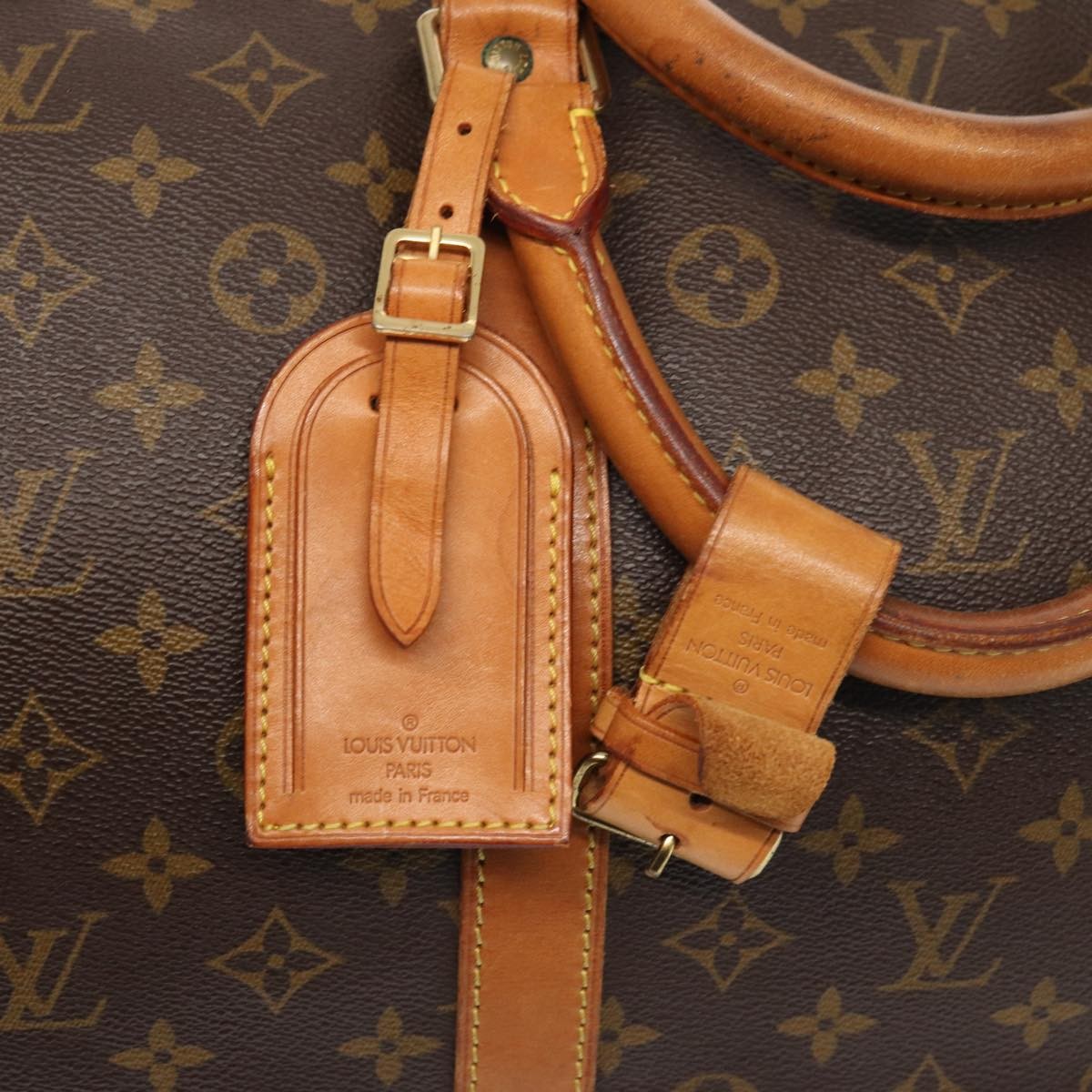 Louis Vuitton Keepall Bag Monogram Canvas Brown Canvas Travel Bag Bag (Pre-Owned)
