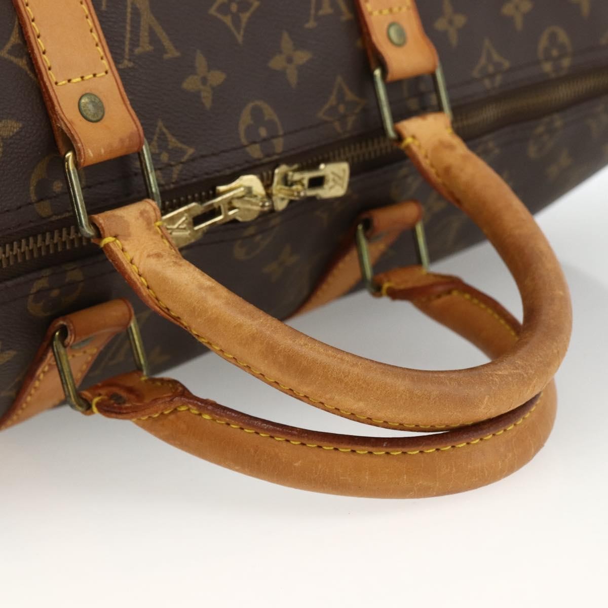 Louis Vuitton Keepall Bag Monogram Canvas Brown Canvas Travel Bag Bag (Pre-Owned)