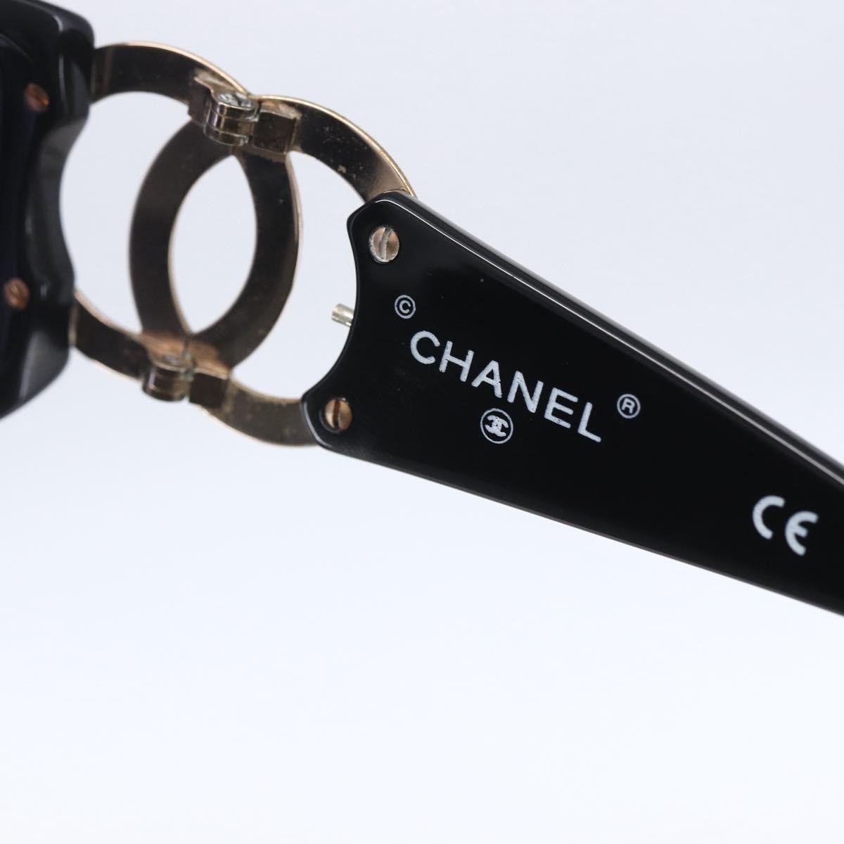 Chanel Chanel Logo Sunglasses Eye Wear Plastic Black Plastic Sunglasse Accessory (Pre-Owned)
