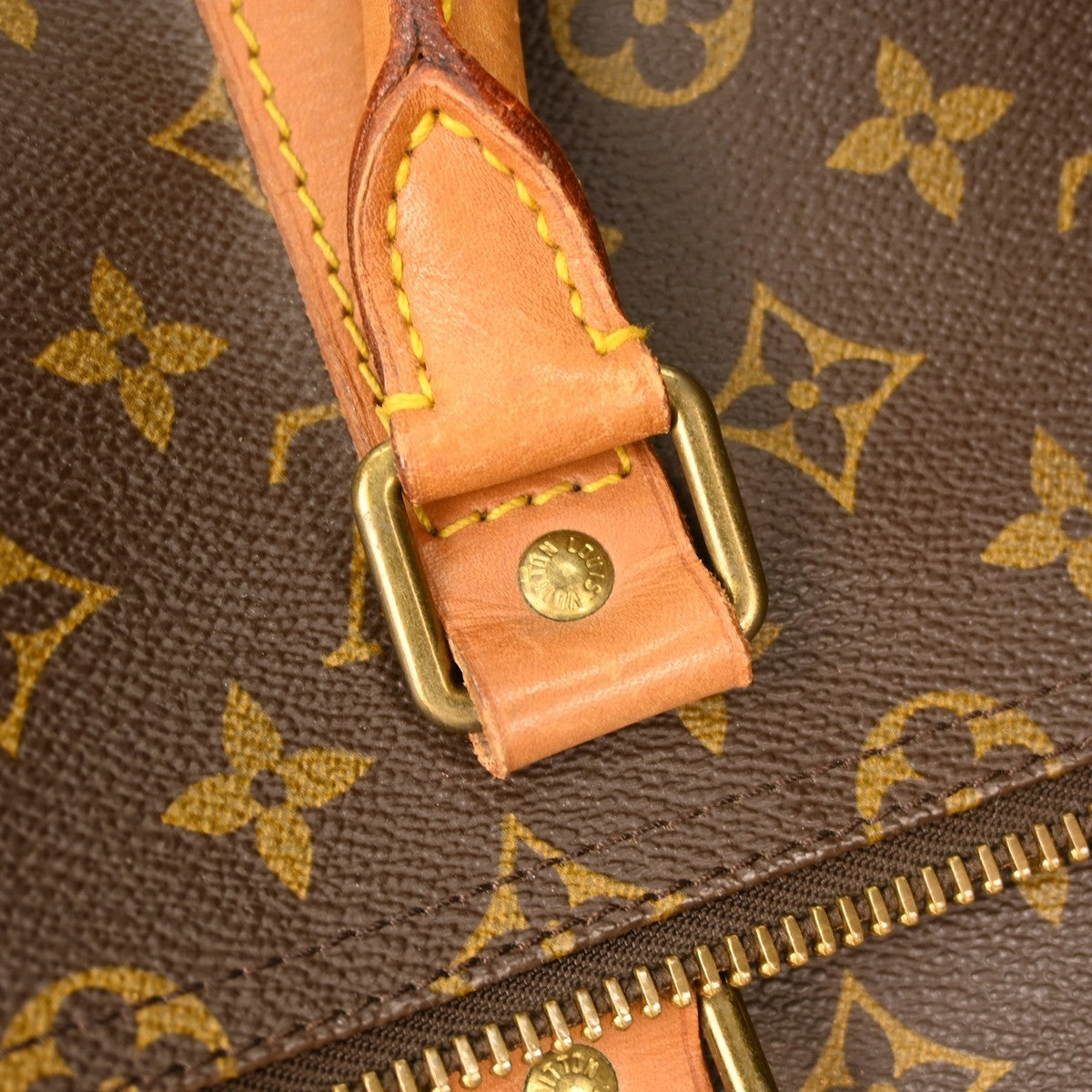 Louis Vuitton Keepall Bag Monogram Canvas Brown Canvas Travel Bag Bag (Pre-Owned)