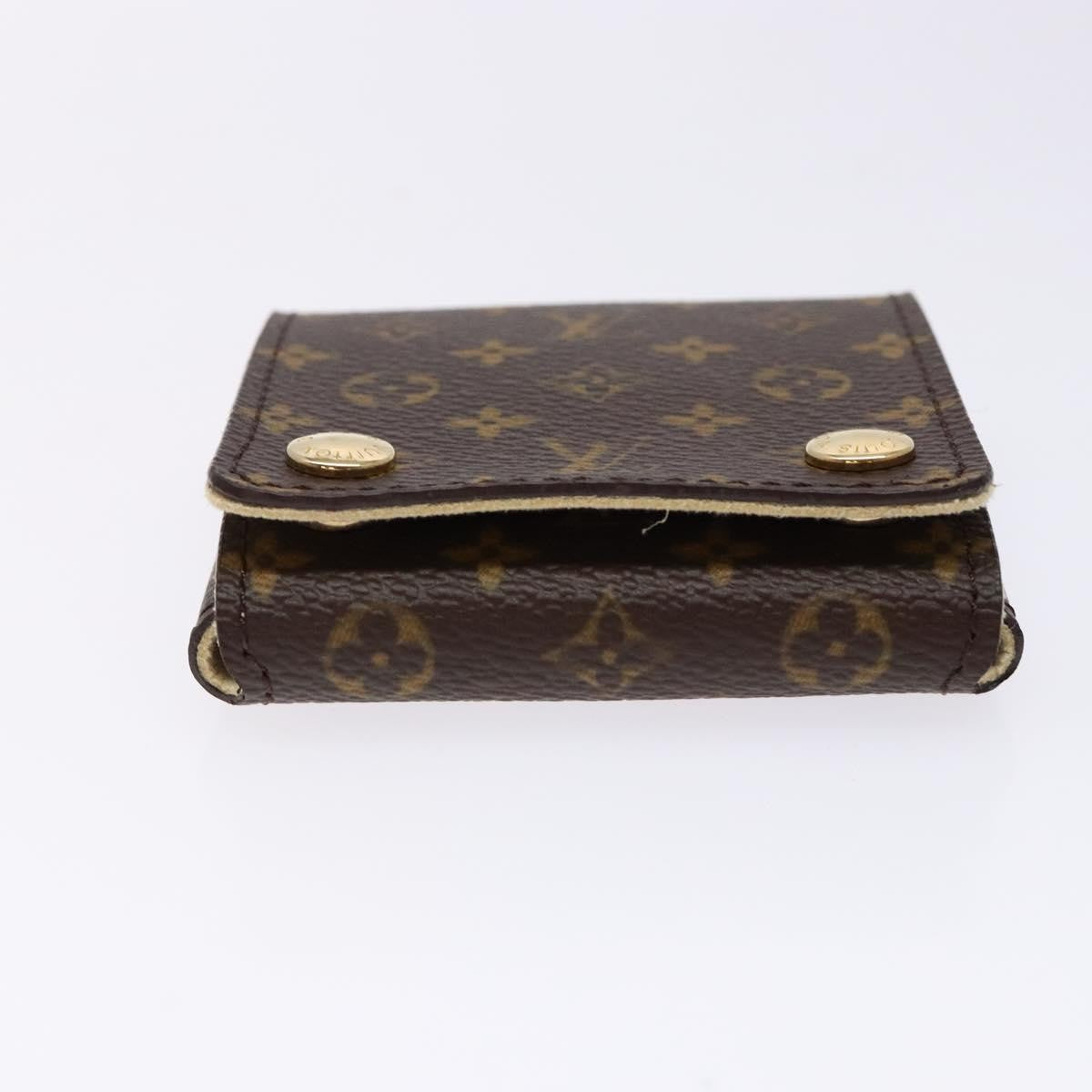Louis Vuitton Case Jewelry Box Canvas Brown Canvas Wallets Accessory (Pre-Owned)
