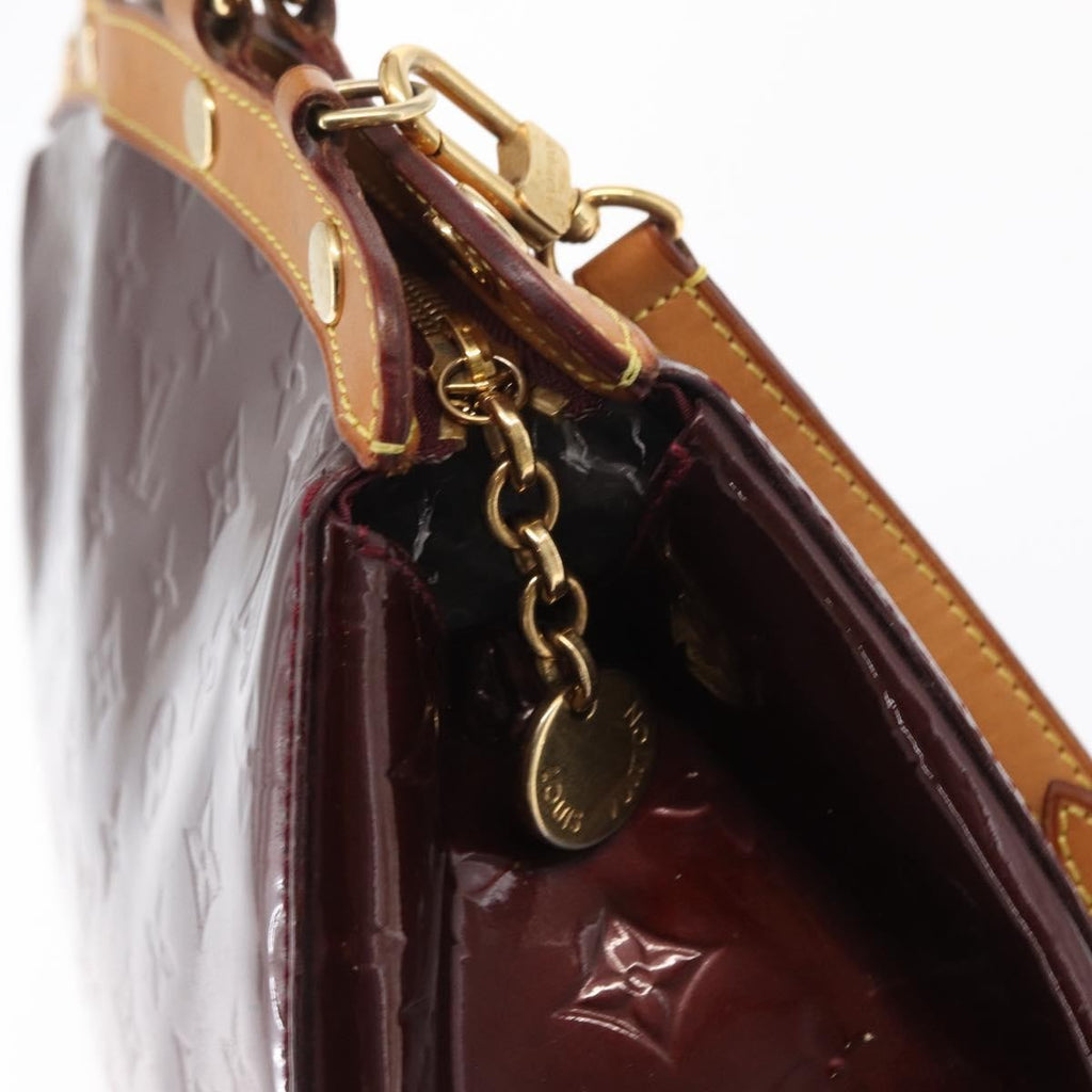 Louis Vuitton Brea Handbag Monogram Vernis Burgundy Patent_Leather Handbag (Pre-Owned)