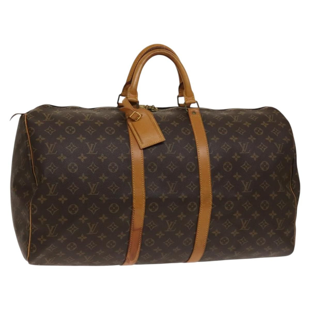 Louis Vuitton Keepall Bag Monogram Canvas Brown Canvas Travel Bag Bag (Pre-Owned)