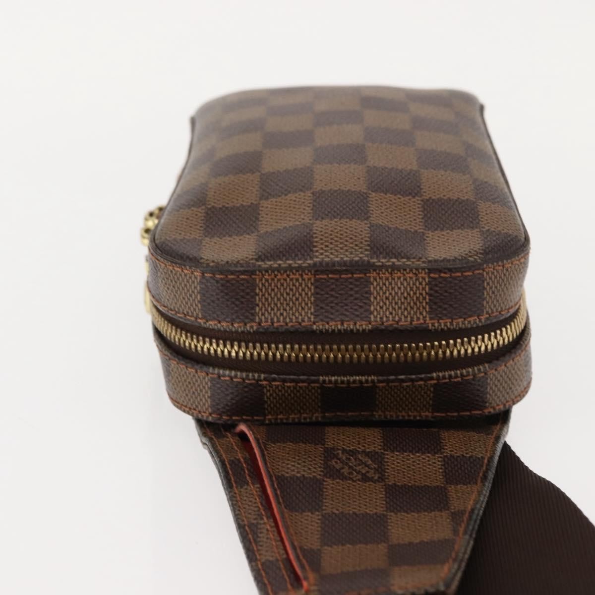 Louis Vuitton Geronimos Waist Bag Damier Brown Canvas Shoulder Bag Bag (Pre-Owned)