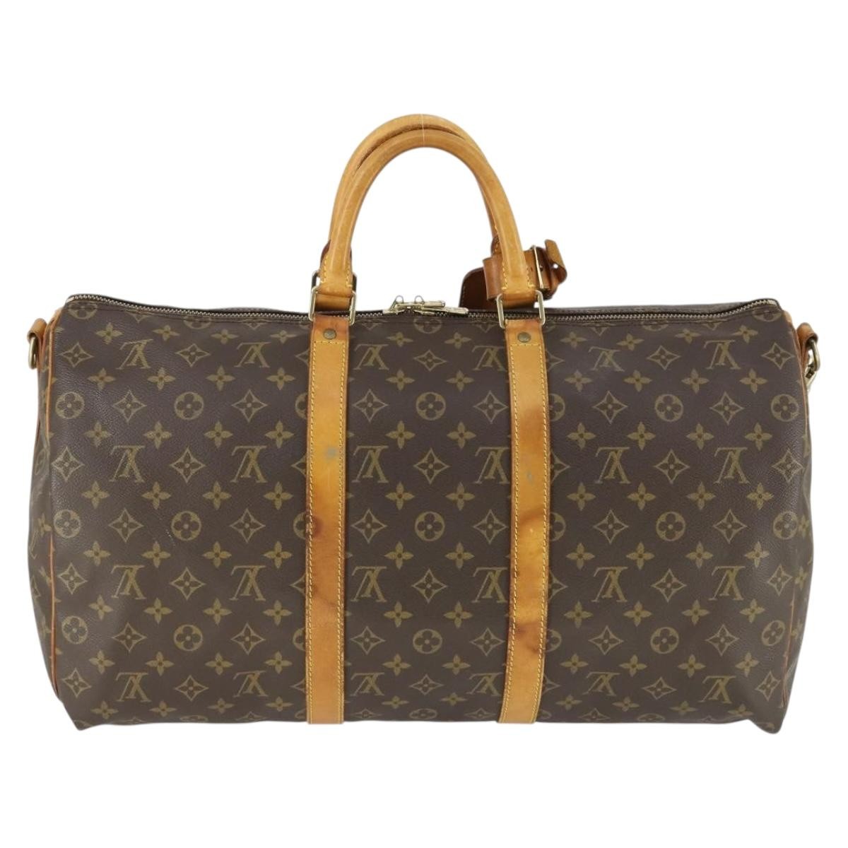 Louis Vuitton Keepall Bag Monogram Canvas Brown Canvas Travel Bag Bag (Pre-Owned)