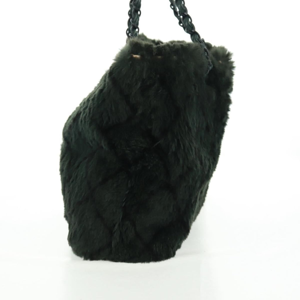 Chanel Chain Tote Lapin Fur Green Fur Tote Bag Bag (Pre-Owned)