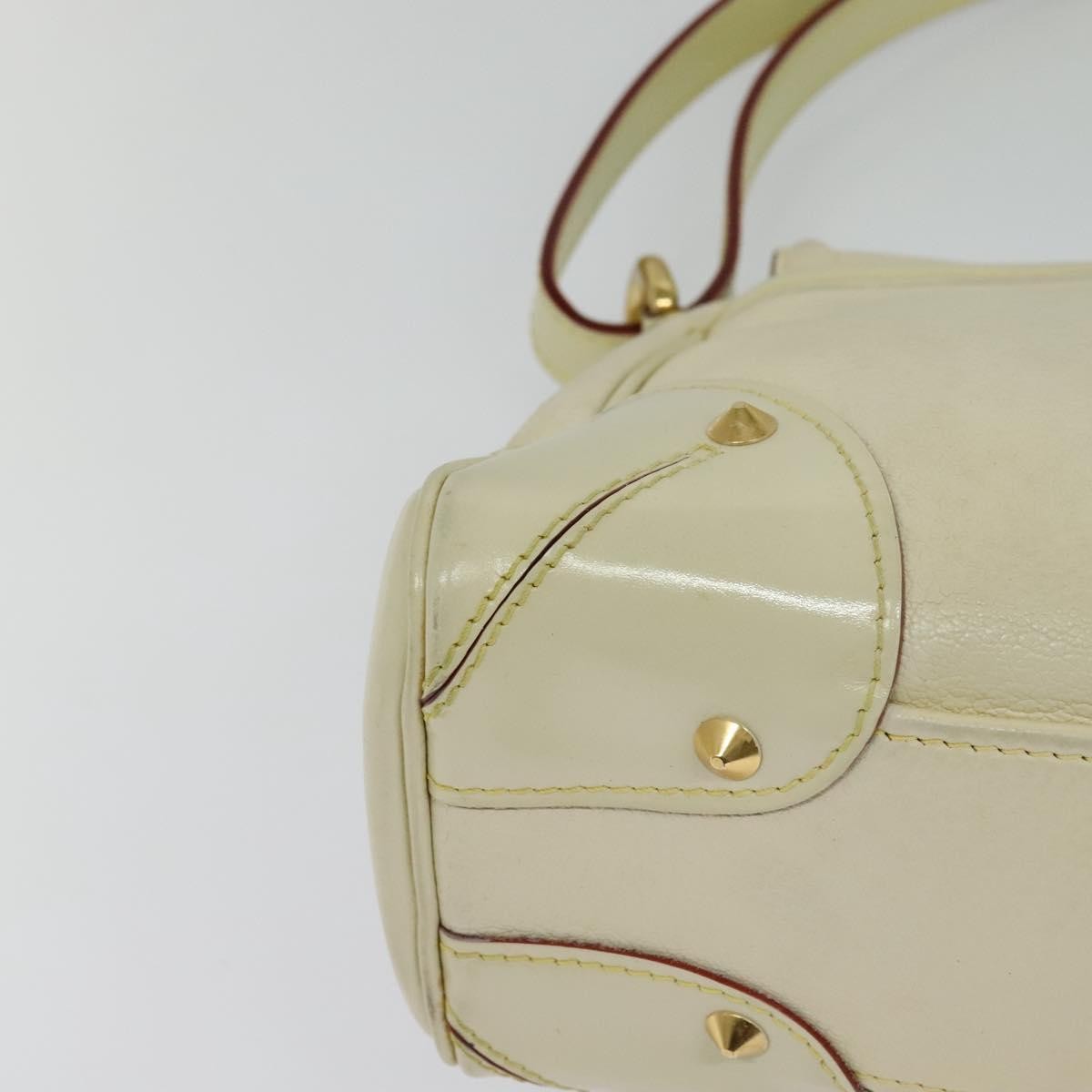 Louis Vuitton Suhali L'essentiel Handbag Leather White Leather Shoulder Bag Bag (Pre-Owned)