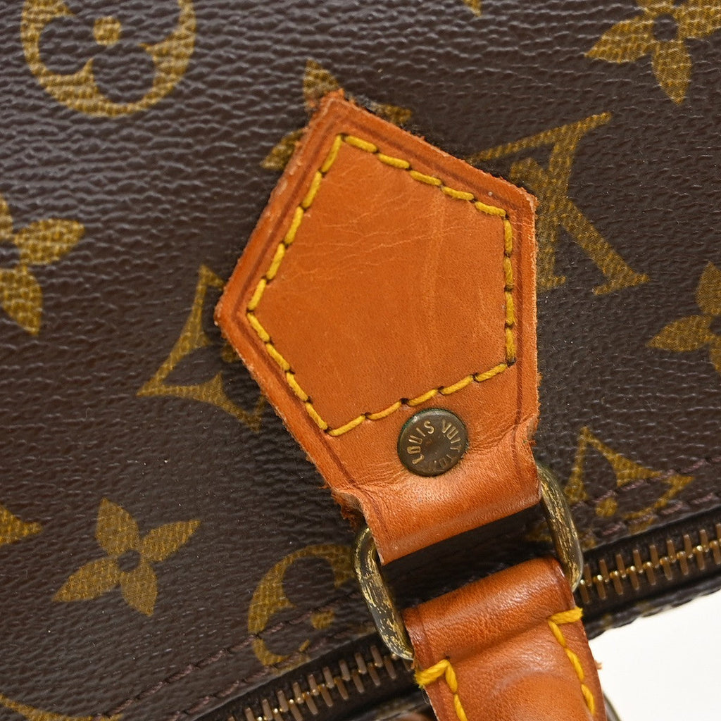 Louis Vuitton Speedy Handbag Monogram Canvas Brown Canvas Handbag (Pre-Owned)