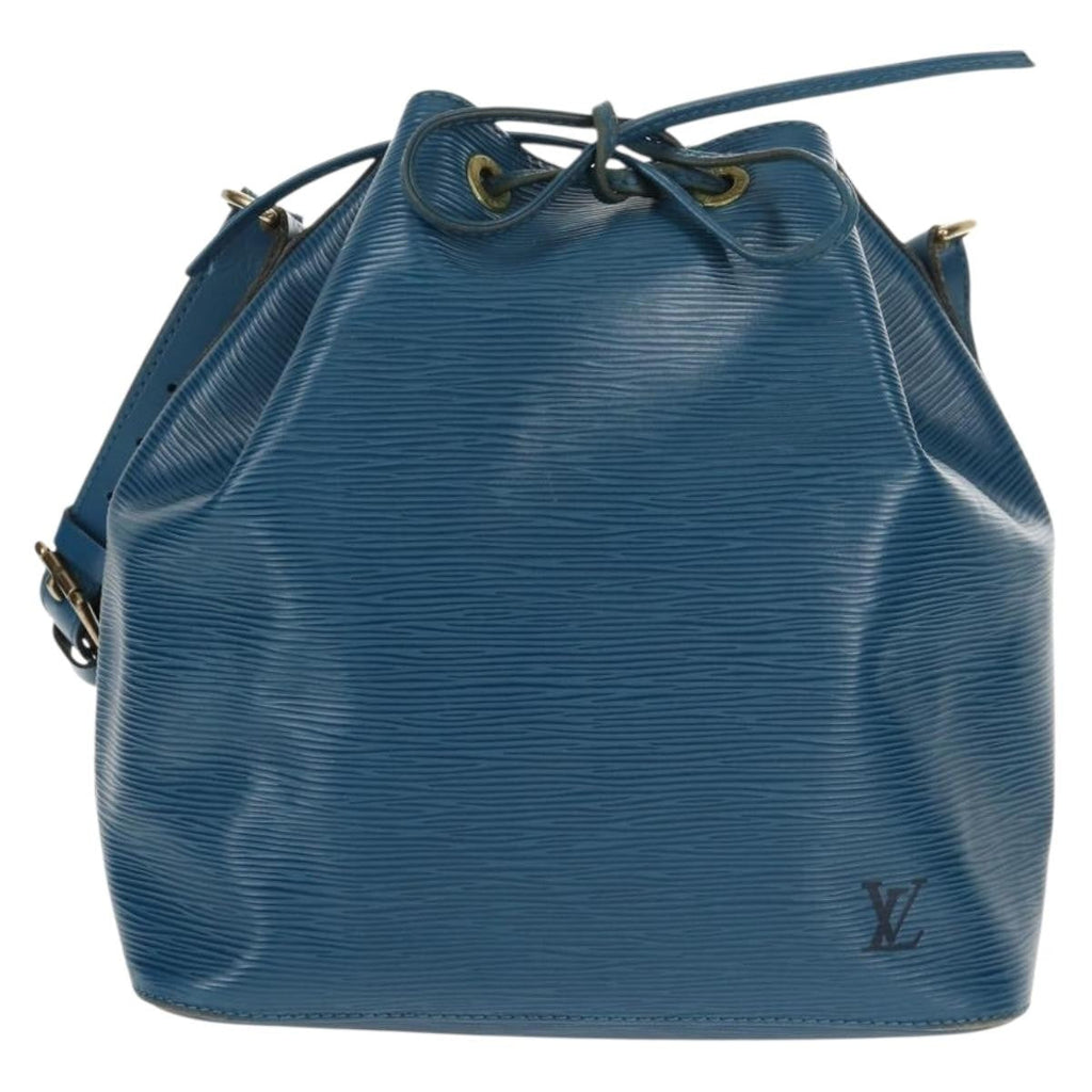 Louis Vuitton Petit Noe Handbag Epi Leather Blue Leather Shoulder Bag Bag (Pre-Owned)