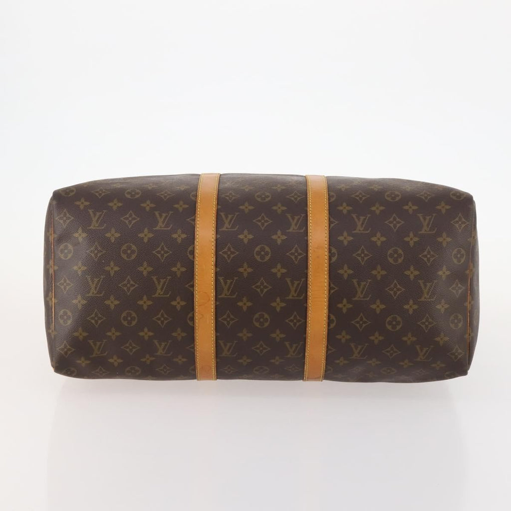 Louis Vuitton Keepall Bag Monogram Canvas Brown Canvas Travel Bag Bag (Pre-Owned)