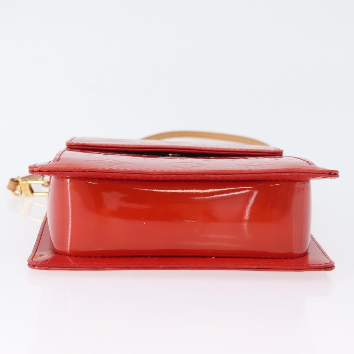 Louis Vuitton Mott Handbag Monogram Vernis Red Patent_Leather Clutche & Pouche Bag (Pre-Owned)