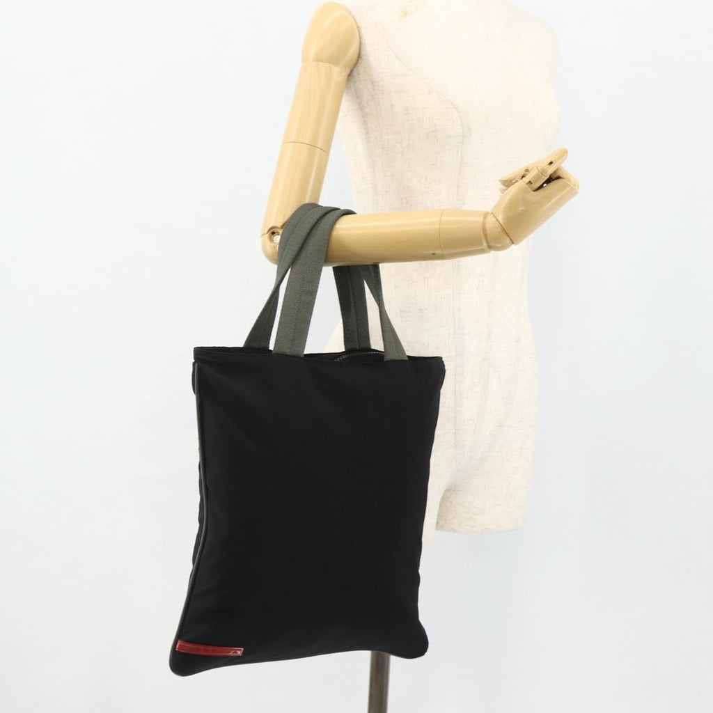 Prada Sport Tote Bag Nylon Black Nylon Tote Bag Bag (Pre-Owned)