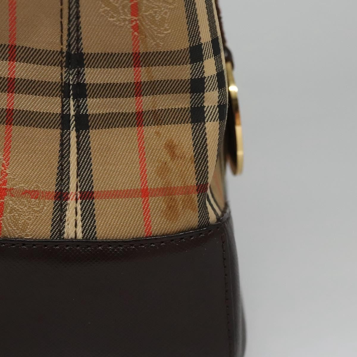 Burberry Nova Check Handbag Nova Check Canvas And Leather Beige Canvas Handbag (Pre-Owned)