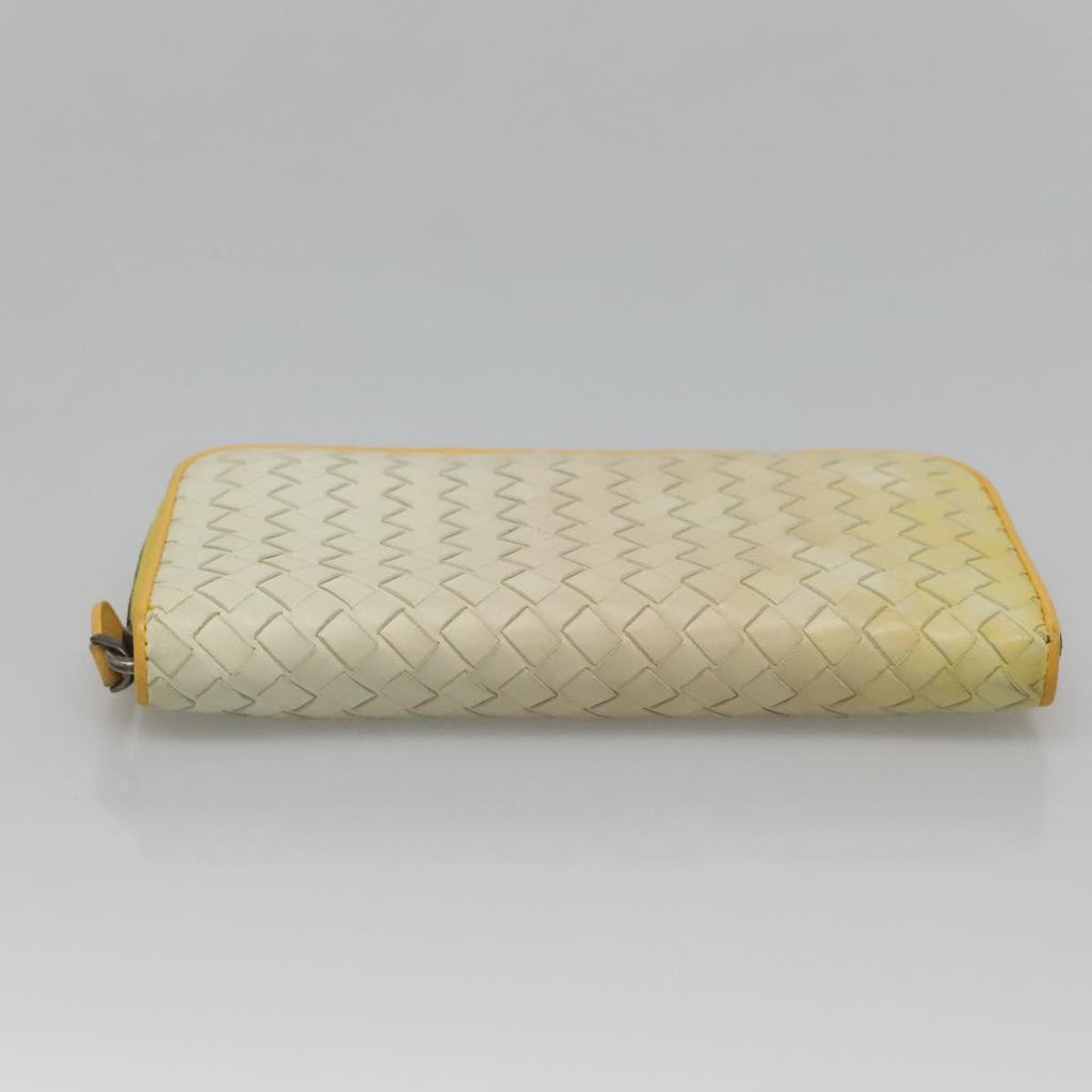 Bottega Veneta Intrecciato Long Zip  Wallet Leather Beige Leather Wallets Accessory (Pre-Owned)