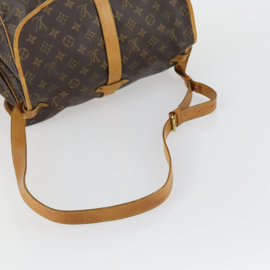 Louis Vuitton Saumur Handbag Monogram Canvas Brown Canvas Shoulder Bag Bag (Pre-Owned)