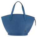 Louis Vuitton Saint Jacques Handbag Epi Leather Blue Leather Handbag (Pre-Owned)