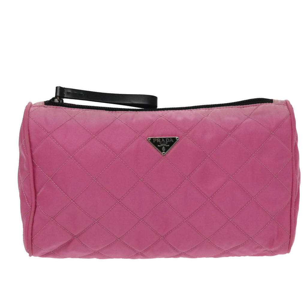 Prada Toiletry Pouch Tessuto Pink Nylon Clutche & Pouche Bag (Pre-Owned)