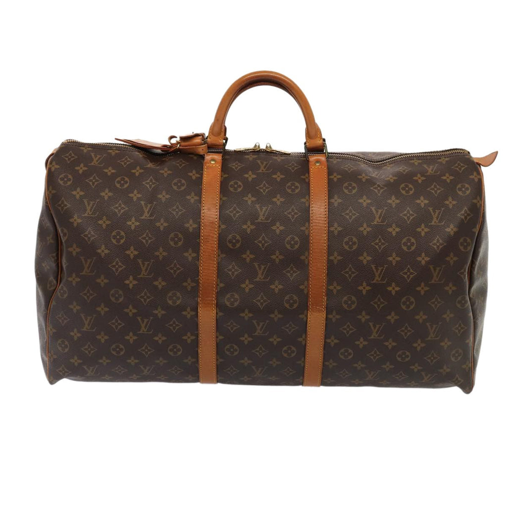 Louis Vuitton Keepall Bag Monogram Canvas Brown Canvas Travel Bag Bag (Pre-Owned)
