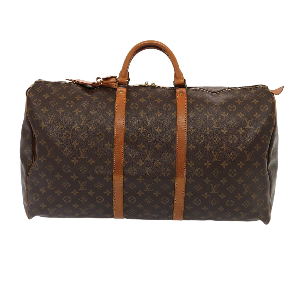 Louis Vuitton Keepall Bag Monogram Canvas Brown Canvas Travel Bag Bag (Pre-Owned)