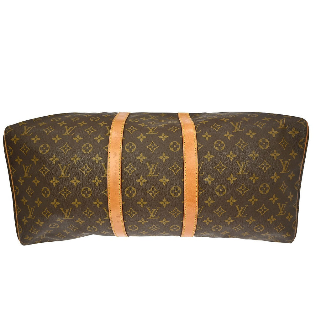 Louis Vuitton Keepall Bag Monogram Canvas Brown Canvas Travel Bag Bag (Pre-Owned)