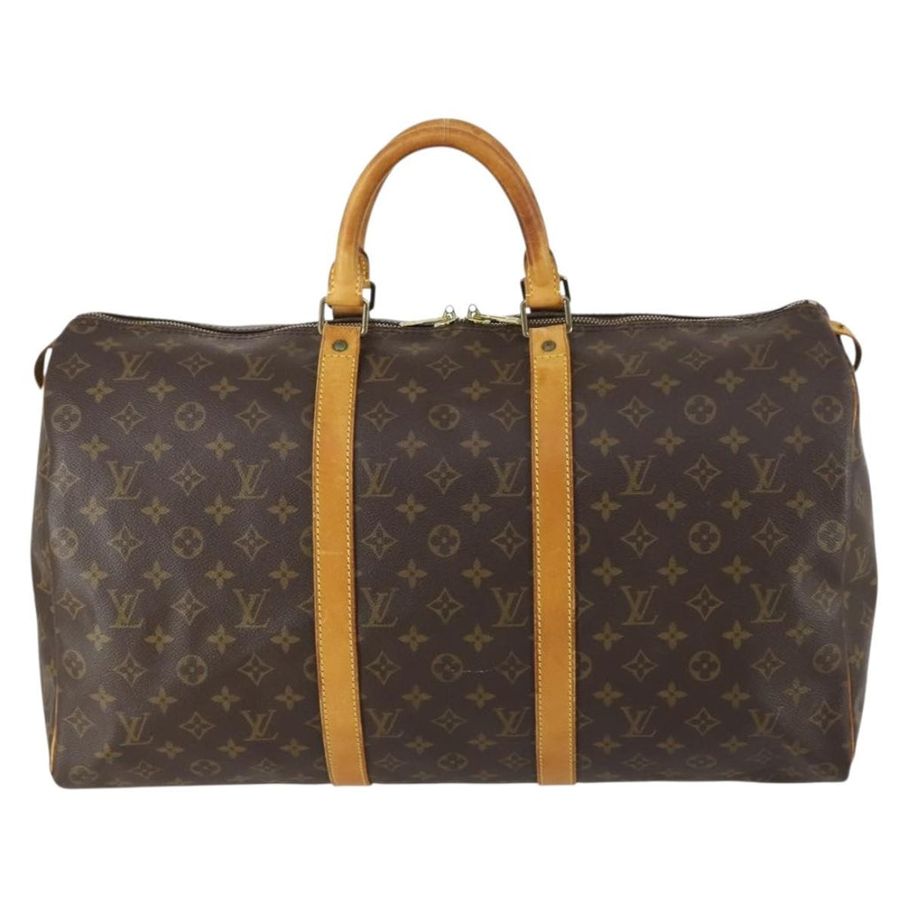 Louis Vuitton Keepall Bag Monogram Canvas Brown Canvas Travel Bag Bag (Pre-Owned)