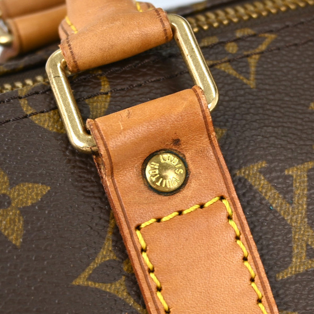 Louis Vuitton Keepall Bag Monogram Canvas Brown Canvas Travel Bag Bag (Pre-Owned)