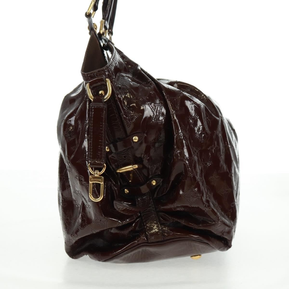 Louis Vuitton L Hobo Surya Leather Brown Patent_Leather Tote Bag Bag (Pre-Owned)