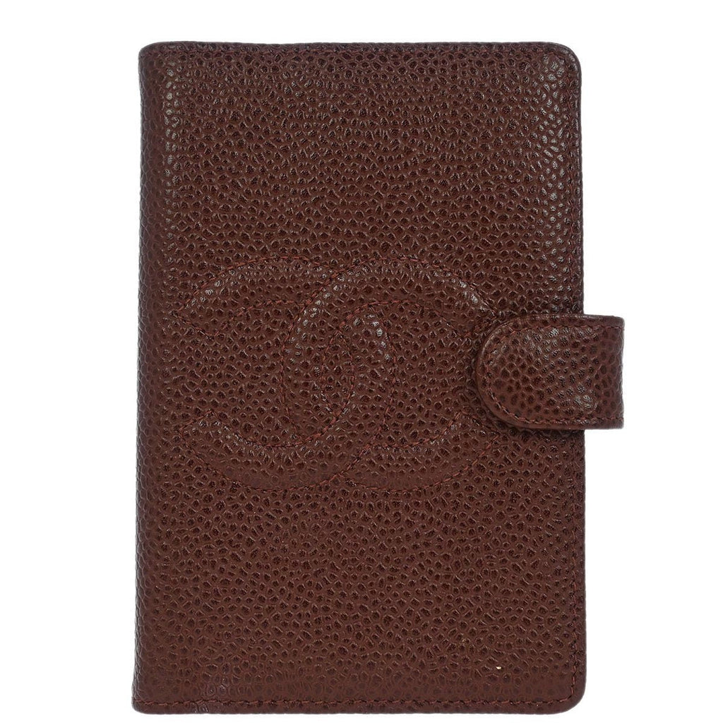 Chanel Cc Bifold Wallet Quilted Caviar Brown Leather Wallets Accessory (Pre-Owned)