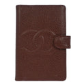 Chanel Cc Bifold Wallet Quilted Caviar Brown Leather Wallets Accessory (Pre-Owned)