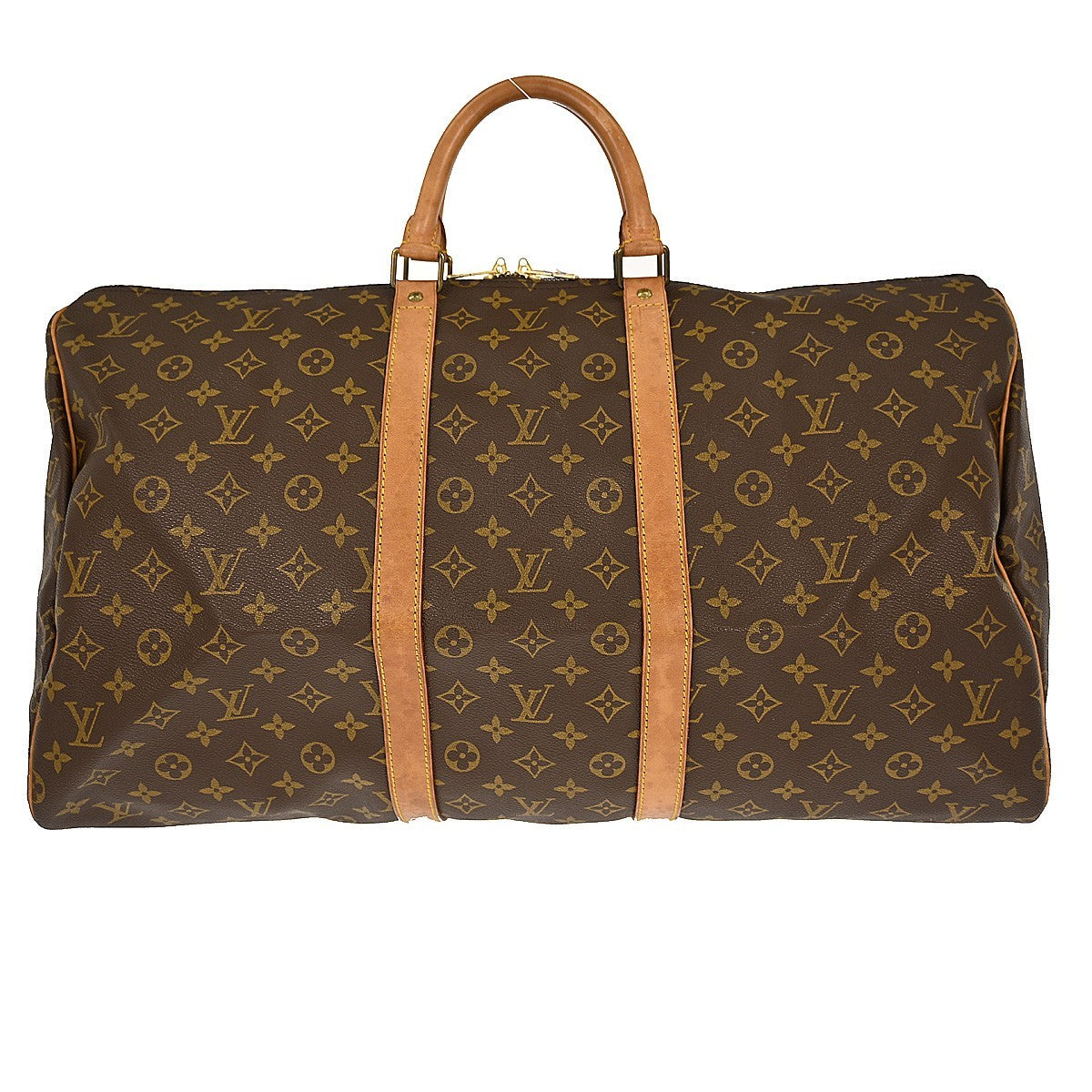 Louis Vuitton Keepall Bag Monogram Canvas Brown Canvas Travel Bag Bag (Pre-Owned)