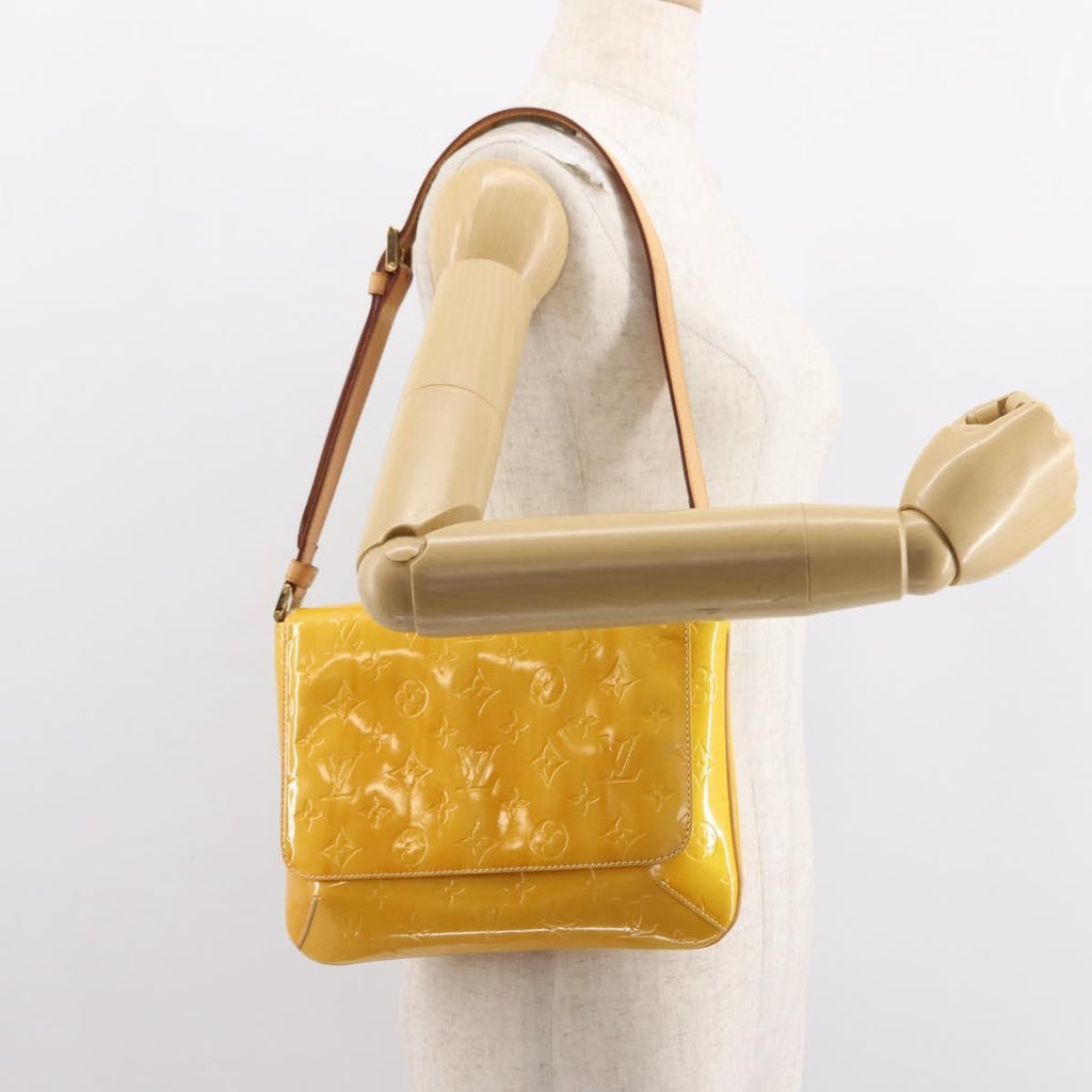 Louis Vuitton Thompson Street Handbag Monogram Vernis Yellow Patent_Leather Shoulder Bag Bag (Pre-Owned)
